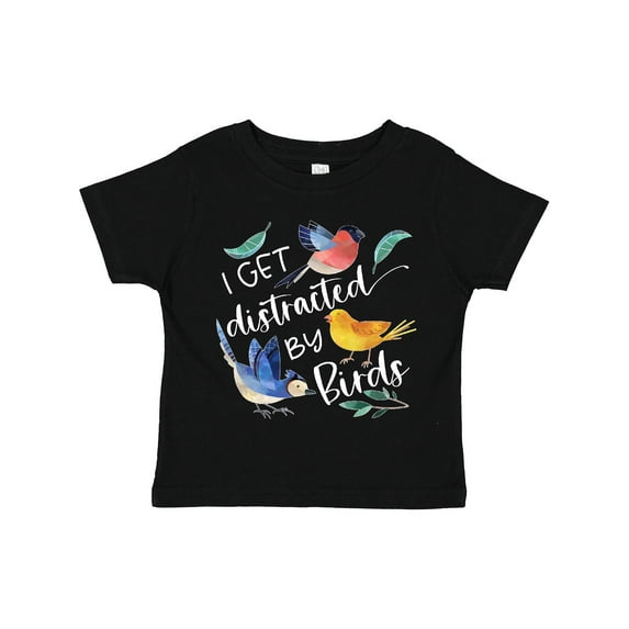 Inktastic I Get Distracted by Birds Boys or Girls Toddler T-Shirt