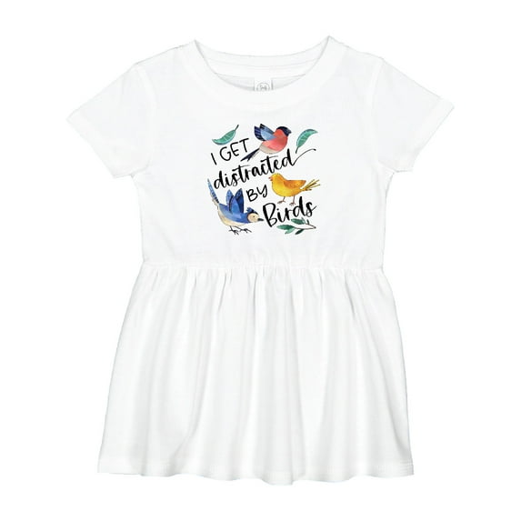 Inktastic I Get Distracted by Birds Girls Baby Dress