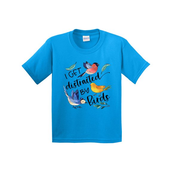 Inktastic I Get Distracted by Birds Youth T-Shirt