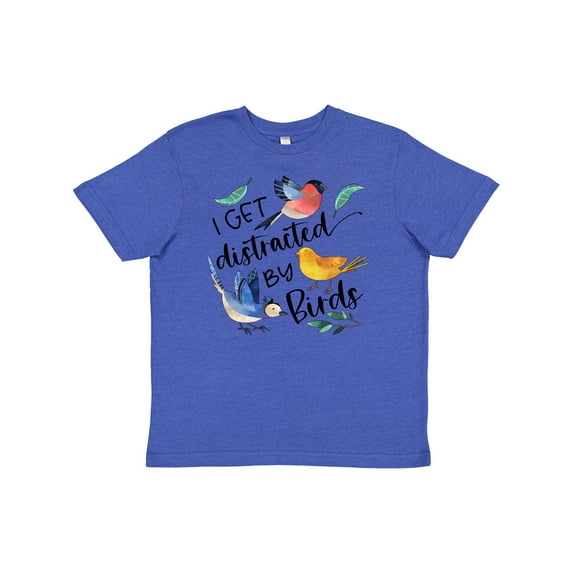 Inktastic I Get Distracted by Birds Youth T-Shirt