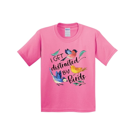 Inktastic I Get Distracted by Birds Youth T-Shirt