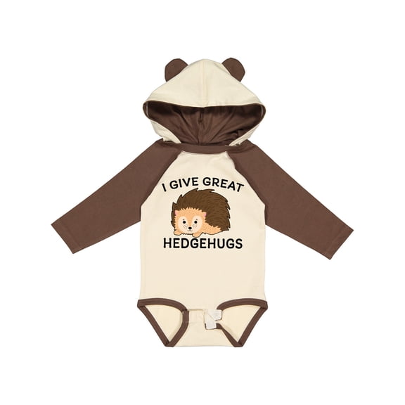 Inktastic I Give Great Hedgehugs with Cute Hedgehog Boys or Girls Long Sleeve Baby Bodysuit