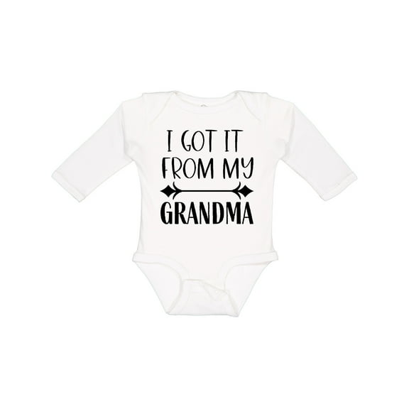 Inktastic I Got It From My Grandma Boys or Girls Long Sleeve Baby Bodysuit