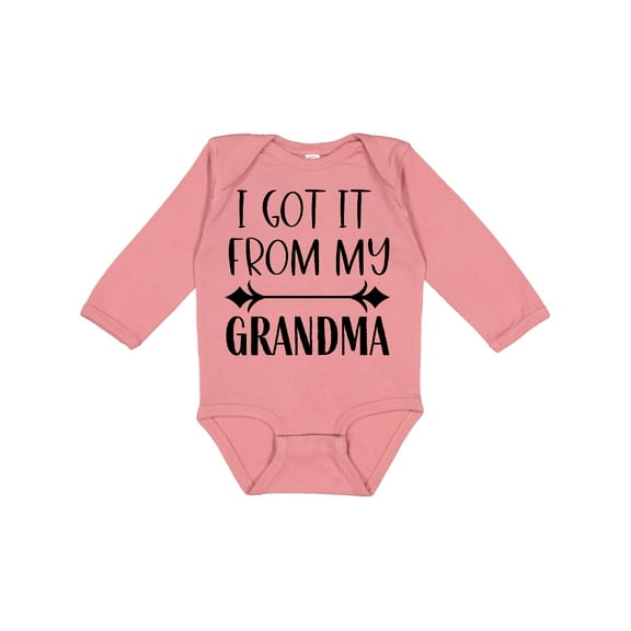 Inktastic I Got It From My Grandma Boys or Girls Long Sleeve Baby Bodysuit