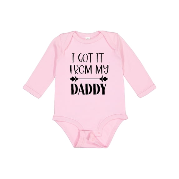 Inktastic I Got It from My Daddy Boys or Girls Long Sleeve Baby Bodysuit