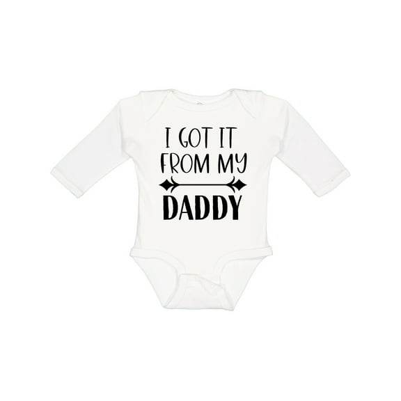 Inktastic I Got It from My Daddy Boys or Girls Long Sleeve Baby Bodysuit