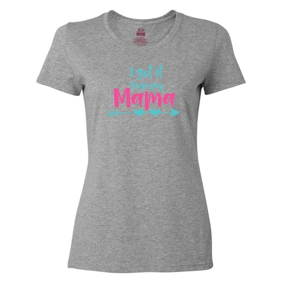 Inktastic I Got It from My Mama, Mom, Mother, Arrow, Hearts Women's T-Shirt