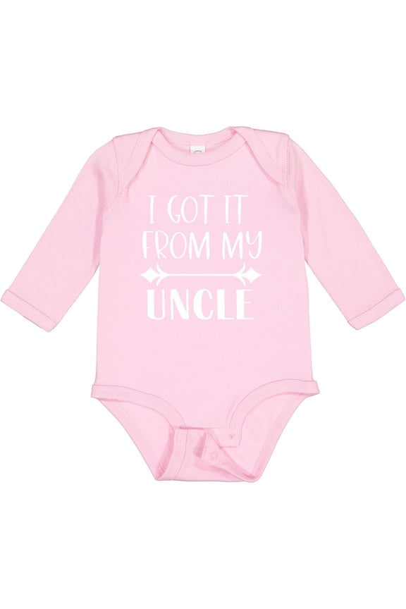 I Got It from My Uncle Boys or Girls Long Sleeve Baby Bodysuit