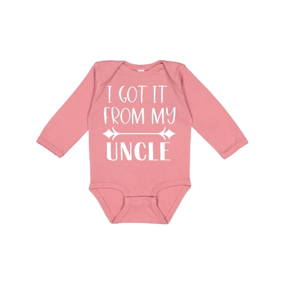 Inktastic I Got It from My Uncle Boys or Girls Long Sleeve Baby Bodysuit
