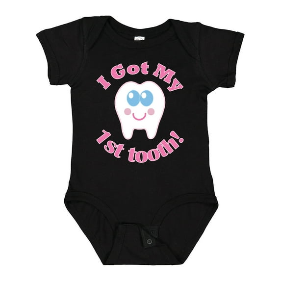 Inktastic I Got My 1st Tooth Girls Baby Bodysuit