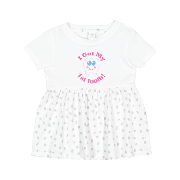 Inktastic I Got My 1st Tooth Girls Baby Dress