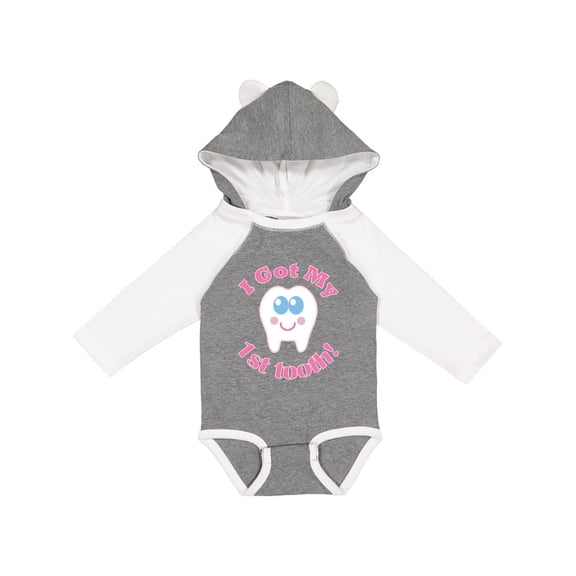 Inktastic I Got My 1st Tooth Girls Long Sleeve Baby Bodysuit