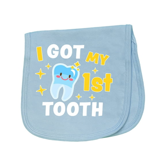 Inktastic I Got My 1st Tooth with Cute Tooth Baby Baby Burp Cloth