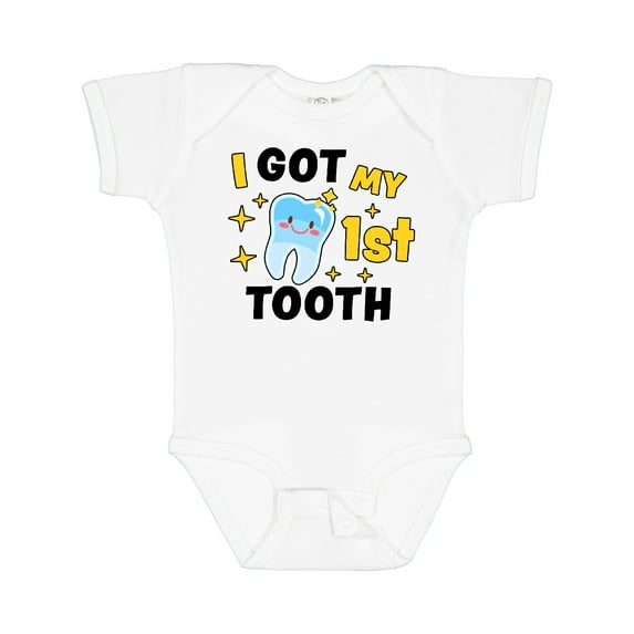 Inktastic I Got My 1st Tooth with Cute Tooth Baby Boys or Girls Baby Bodysuit