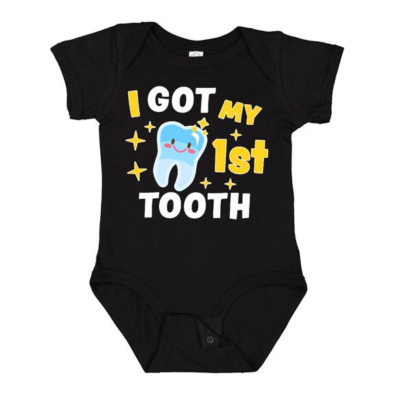 Inktastic I Got My 1st Tooth with Cute Tooth Baby Boys or Girls Baby Bodysuit