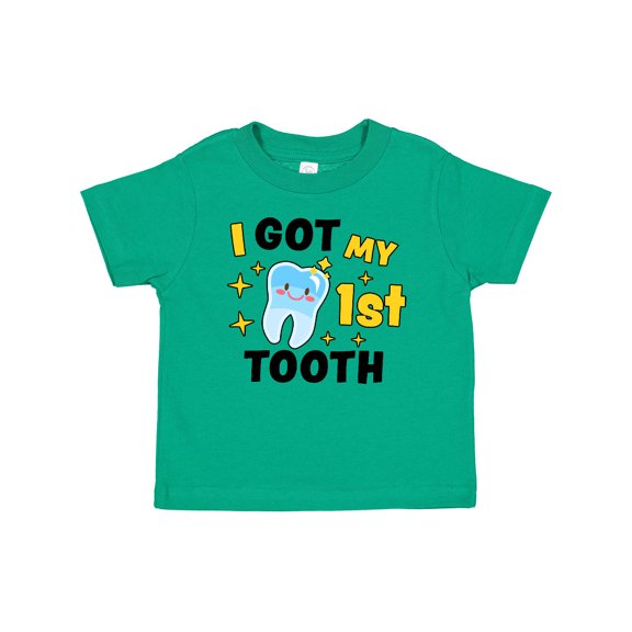 Inktastic I Got My 1st Tooth with Cute Tooth Baby Boys or Girls Baby T-Shirt