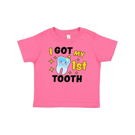 Inktastic I Got My 1st Tooth with Cute Tooth Baby Boys or Girls Baby T-Shirt