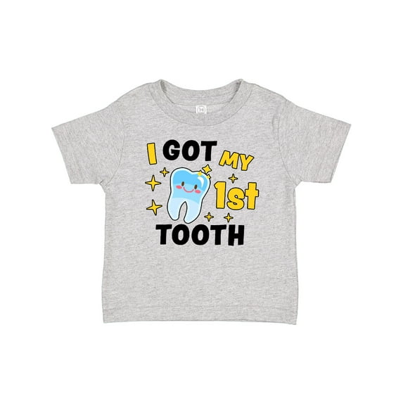 Inktastic I Got My 1st Tooth with Cute Tooth Baby Boys or Girls Baby T-Shirt