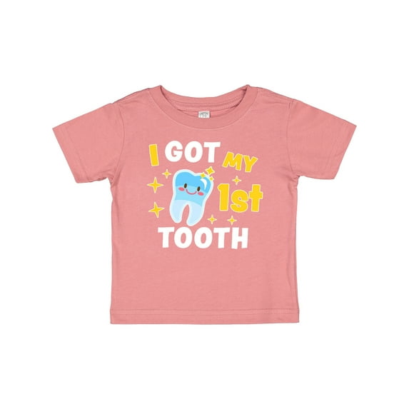 Inktastic I Got My 1st Tooth with Cute Tooth Baby Boys or Girls Baby T-Shirt