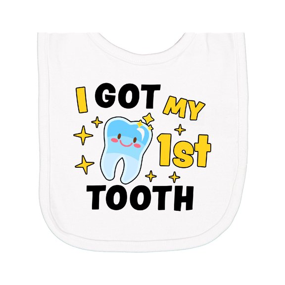 Inktastic I Got My 1st Tooth with Cute Tooth Baby Newborn Bib