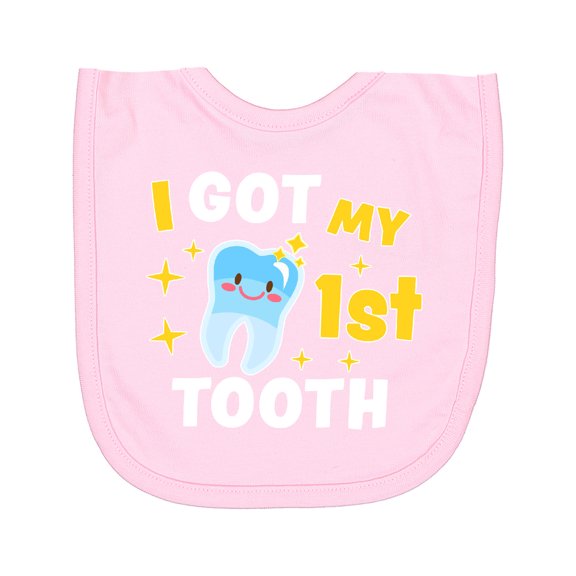 Inktastic I Got My 1st Tooth with Cute Tooth Baby Newborn Bib