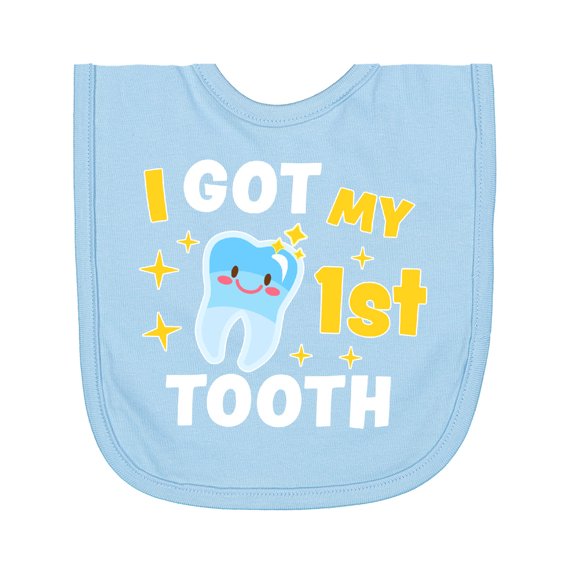 Inktastic I Got My 1st Tooth with Cute Tooth Baby Newborn Bib