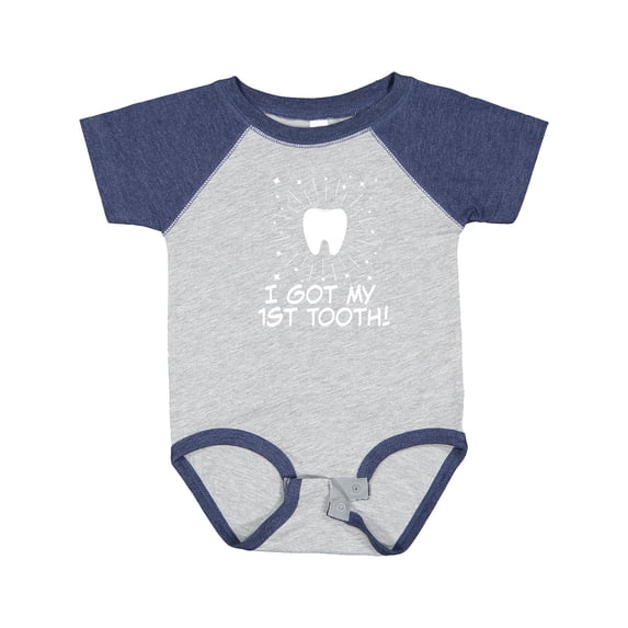 Inktastic I Got My First Tooth Announcement Boys or Girls Baby Bodysuit