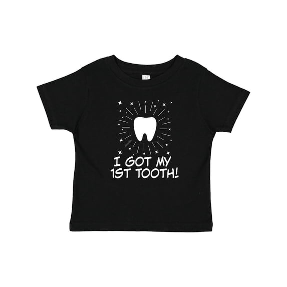 Inktastic I Got My First Tooth Announcement Boys or Girls Baby T-Shirt
