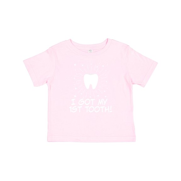 Inktastic I Got My First Tooth Announcement Boys or Girls Baby T-Shirt