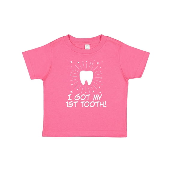 Inktastic I Got My First Tooth Announcement Boys or Girls Baby T-Shirt