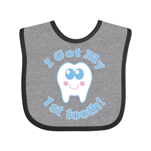 Inktastic I Got My First Tooth Baby Boy Boys or Girls Baby Bib