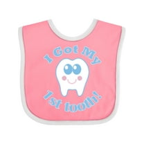 Inktastic I Got My First Tooth Baby Boy Boys or Girls Baby Bib