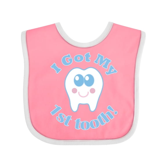 Inktastic I Got My First Tooth Baby Boy Boys or Girls Baby Bib