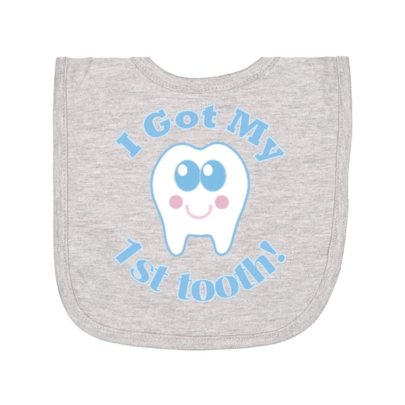Inktastic I Got My First Tooth Baby Boy Newborn Bib