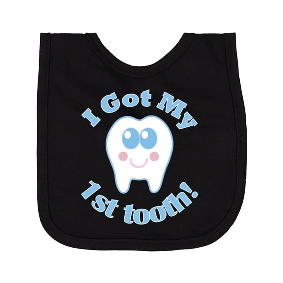 Inktastic I Got My First Tooth Baby Boy Newborn Bib