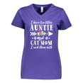 thumbnail image 1 of Inktastic I Have 2 Titles Auntie and Cat Mom I Rock Them Both Women's V-Neck T-Shirt, 1 of 5