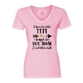 thumbnail image 1 of Inktastic I Have 2 Titles Titi and Dog Mom I Rock Them Both Women's V-Neck T-Shirt, 1 of 5