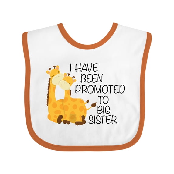 Inktastic I Have Been Promoted to Big Sister Girls Baby Bib