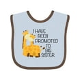 thumbnail image 1 of Inktastic I Have Been Promoted to Big Sister Girls Baby Bib, 1 of 4