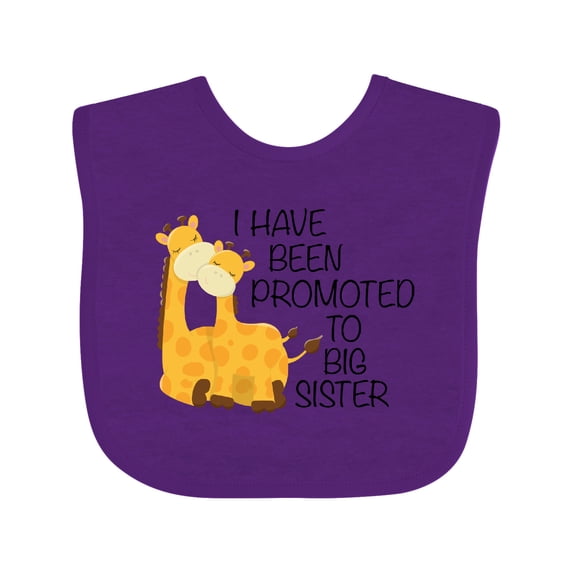 Inktastic I Have Been Promoted to Big Sister Girls Baby Bib