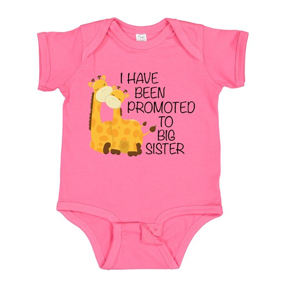 Inktastic I Have Been Promoted to Big Sister Girls Baby Bodysuit