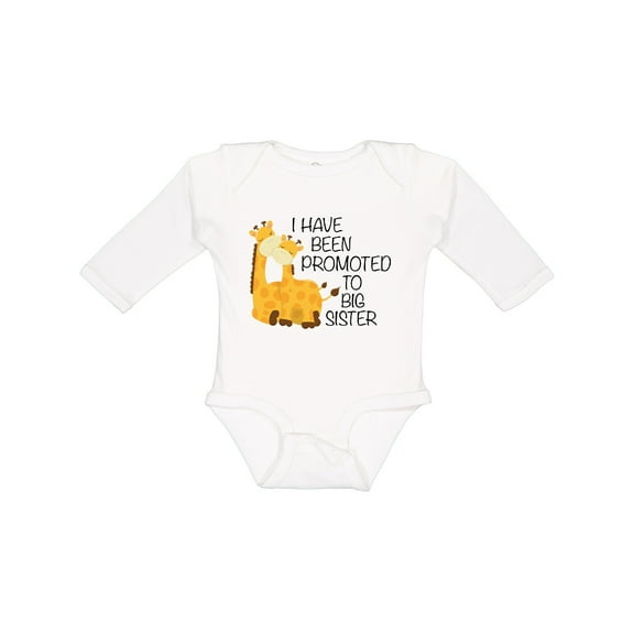 Inktastic I Have Been Promoted to Big Sister Girls Long Sleeve Baby Bodysuit