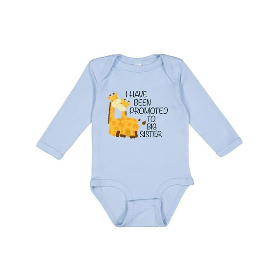 Inktastic I Have Been Promoted to Big Sister Girls Long Sleeve Baby Bodysuit