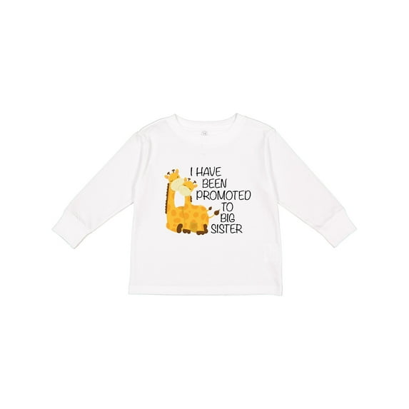Inktastic I Have Been Promoted to Big Sister Girls Long Sleeve Toddler T-Shirt