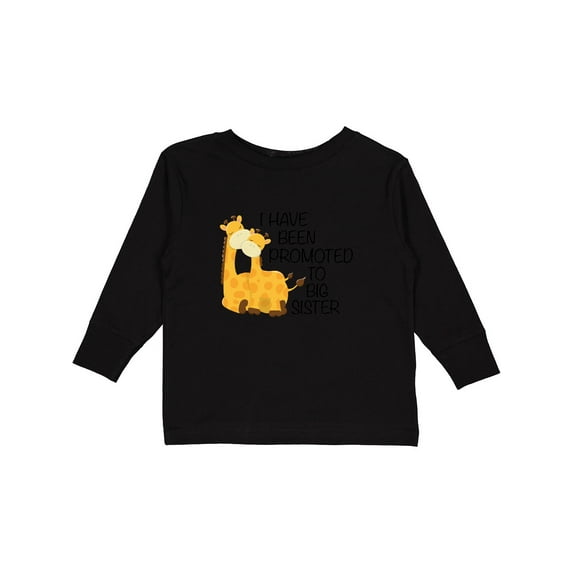 Inktastic I Have Been Promoted to Big Sister Girls Long Sleeve Toddler T-Shirt