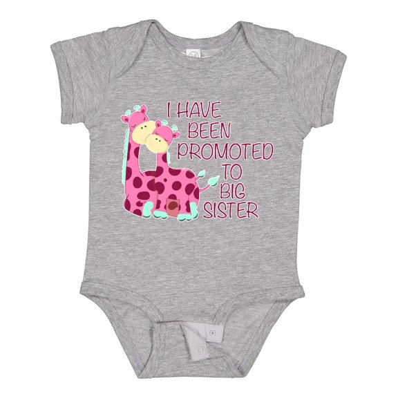 Inktastic I Have Been Promoted to Big Sister Pink Girls Baby Bodysuit