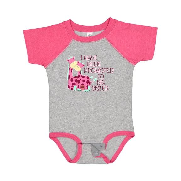 Inktastic I Have Been Promoted to Big Sister Pink Girls Baby Bodysuit