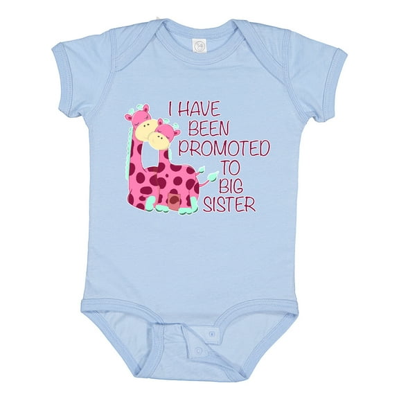 Inktastic I Have Been Promoted to Big Sister Pink Girls Baby Bodysuit