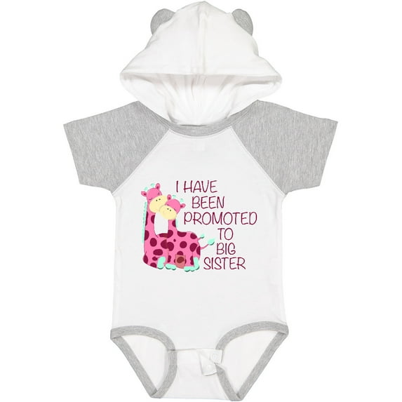 Inktastic I Have Been Promoted to Big Sister Pink Girls Baby Bodysuit