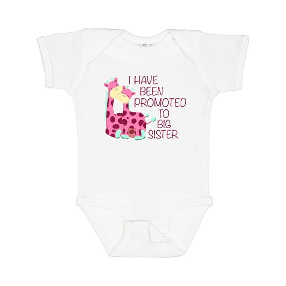 Inktastic I Have Been Promoted to Big Sister Pink Girls Baby Bodysuit